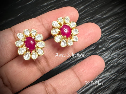 92.5 Silver Moissanite Earrings
