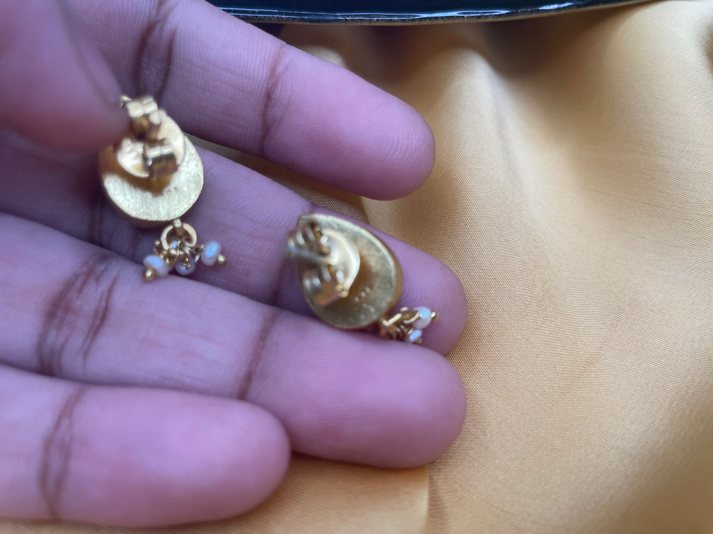 92.5 Silver base Kundan Jadau studs - 9 gms