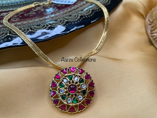 Kundan Jadau Pendant chain