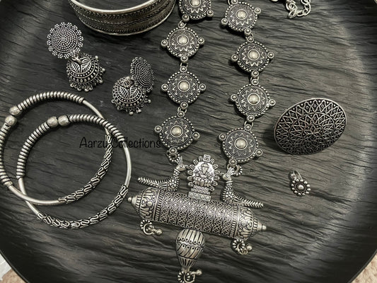 German Silver 7 pc temple Necklace set