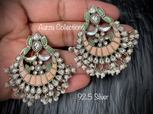 92.5 Silver Earrings - 29gms