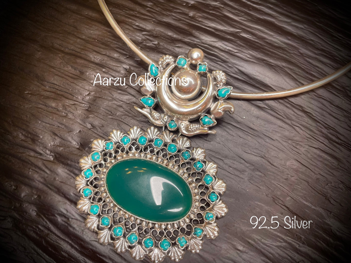 92.5 Silver pendant with ball chain 80 gms