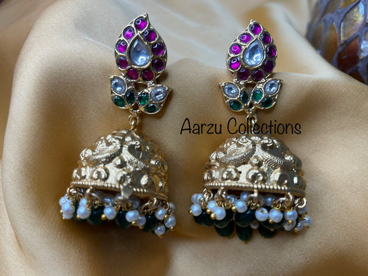 Kundan Jadau Jhumkas