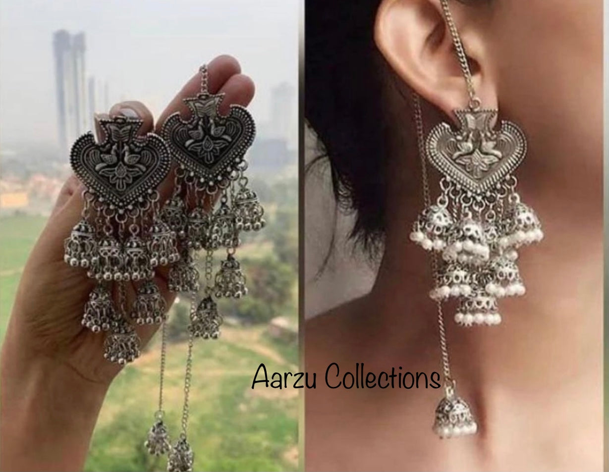 German Silver statement Earrings