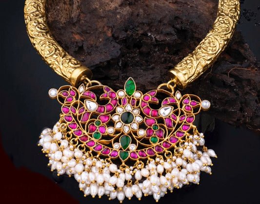 Kundan jadau Kante Style Necklace/ hasli
