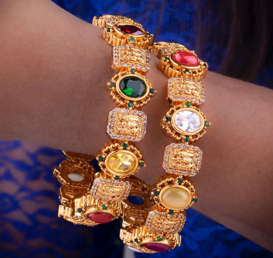 Kemp Navrathan Bangles, Set of 2