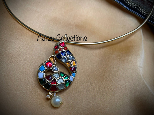 Kundan Jadau Reversible pendant