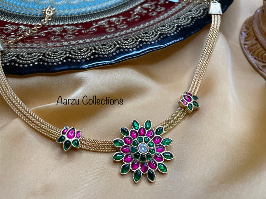Kundan Jadau Flower Soft Choker