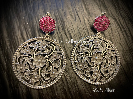 92.5 Silver statement Earrings