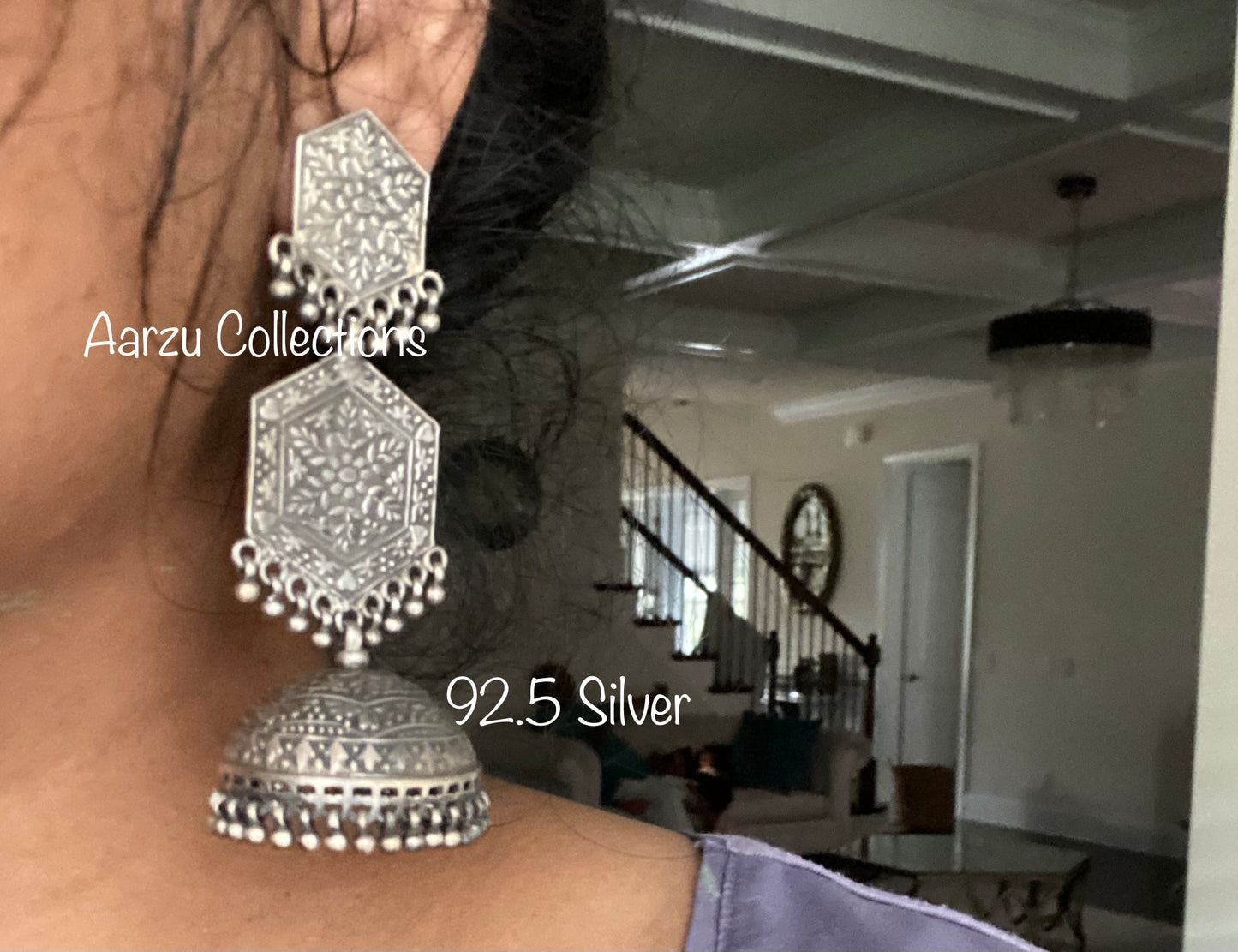 92.5 Silver Statement jhumks